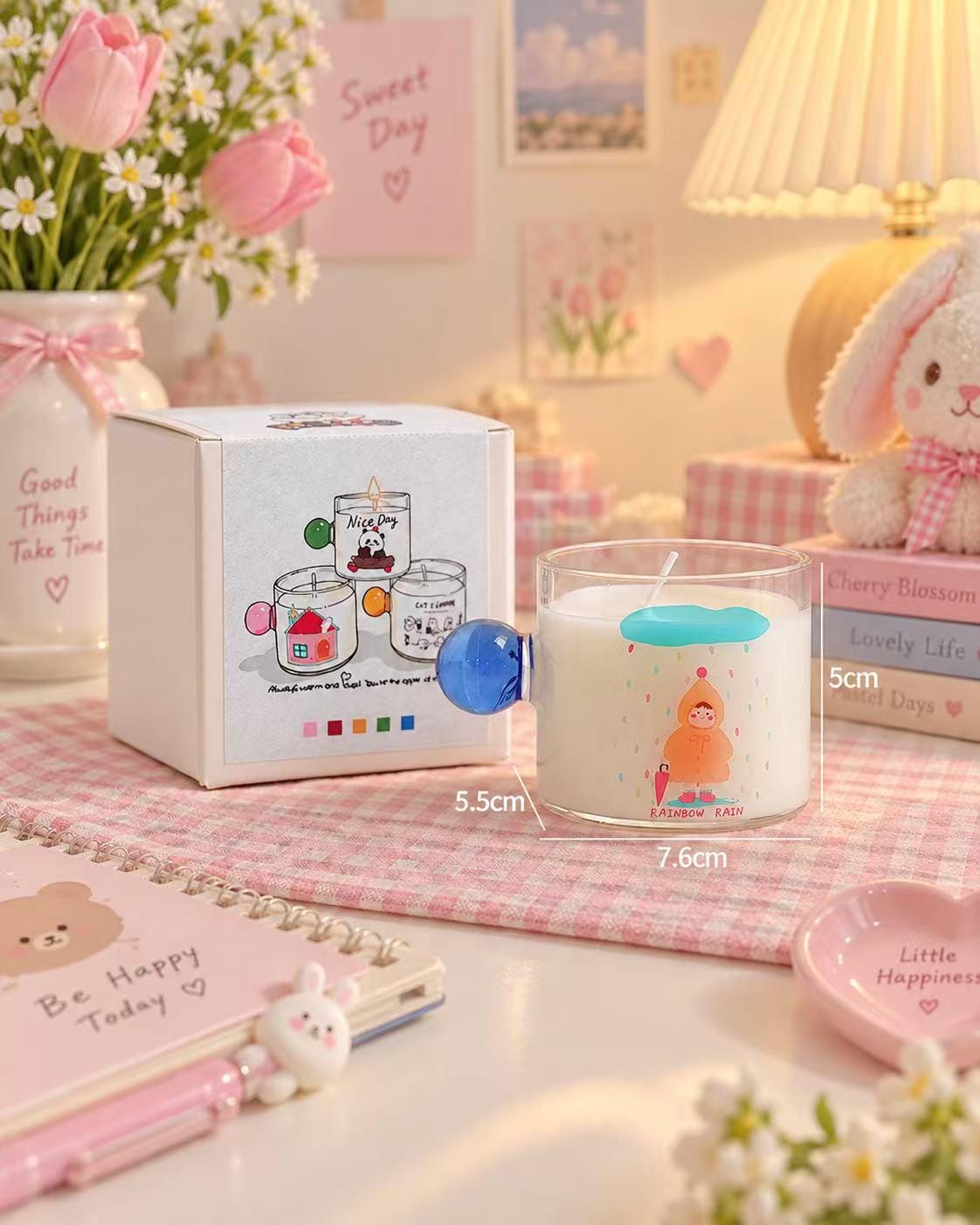 Cute Door Knob Scented Candle, Handmade Soy Wax Candle, Kawaii Animal Candle, Aesthetic Home Decor, Unique Birthday Gift, Housewarming Gift