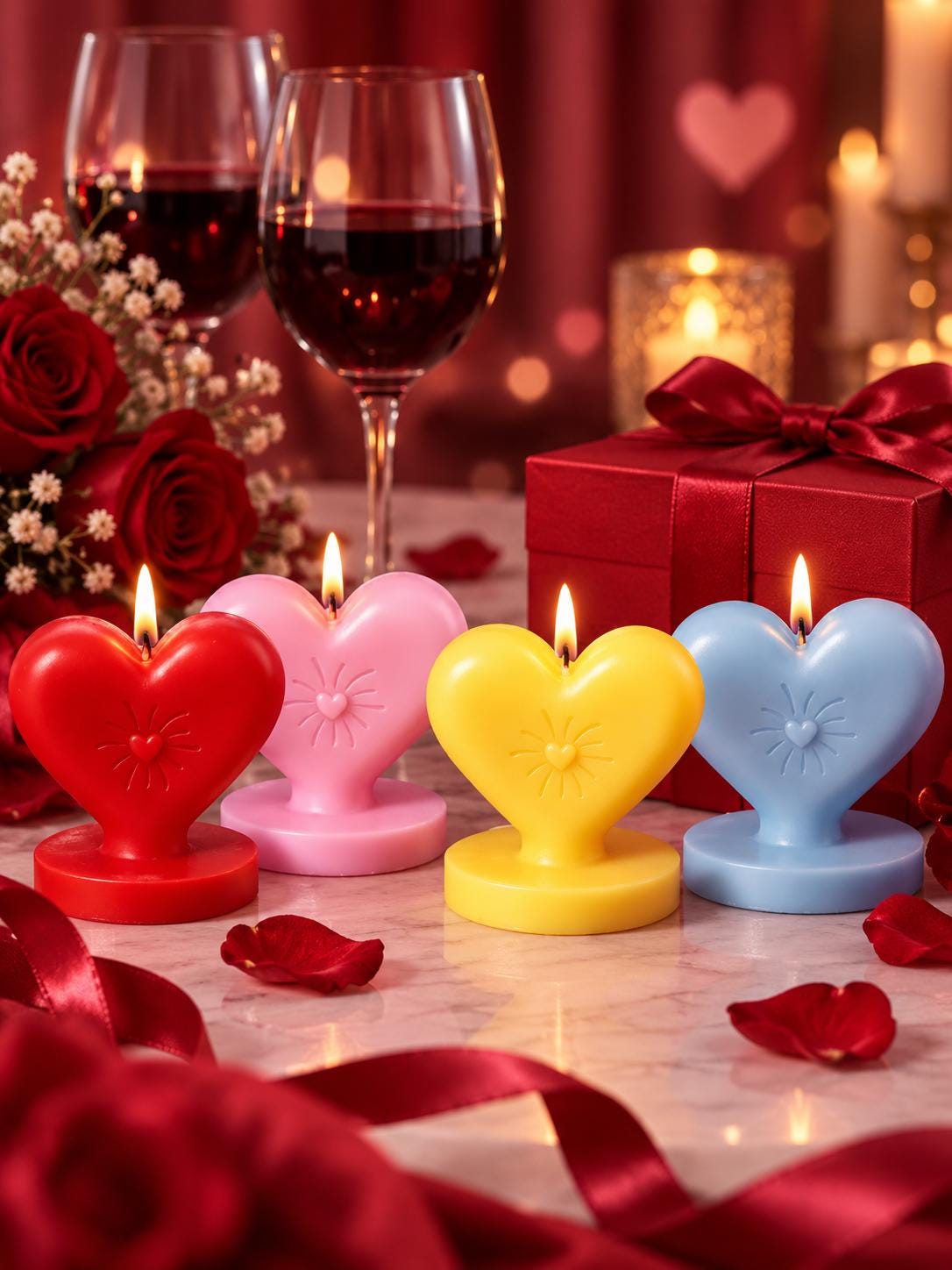 Heart-Shaped Candle shown in a product photo.